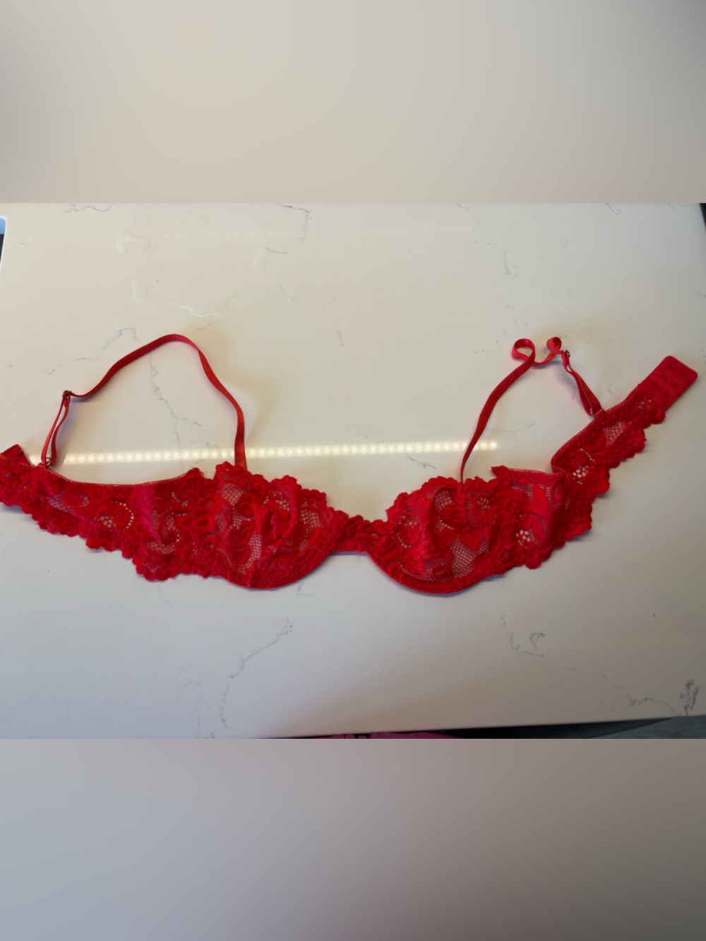 Red Lace Bra